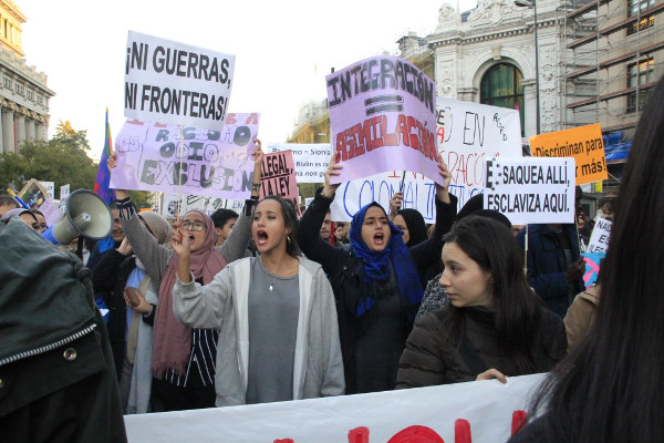 Imagen de una manifestación contra la islamofobia