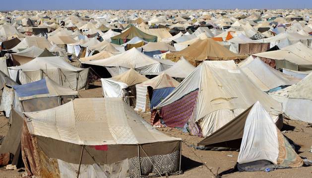 Imagen de un campo de refugiados del Sáhara