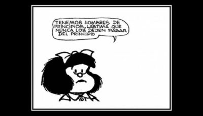 Viñeta de Mafalda sobre los principios