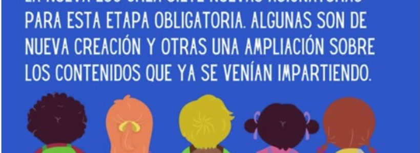 Texto con imagen de niños y niñas sobre las nuevas asignaturas de la ESO